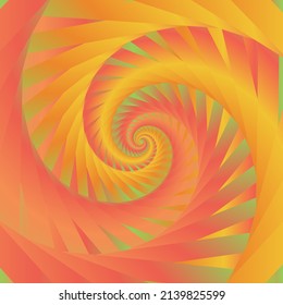 Orange yellow abstract striped background. Optical art. Vector.	