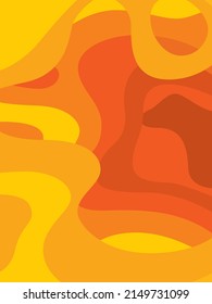 Fondo vectorial de rayas abstractas de color amarillo anaranjado
