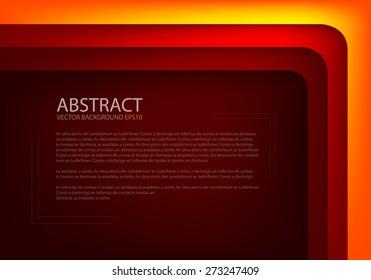 Orange yellow angle vector background with red line on dark space overlap paper layer for text and message modern artwork website design