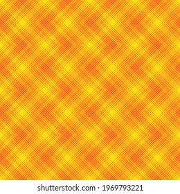 Orangefarbene und gelbe Zickzackstifte. Muster für Textilien, Papier und andere Drucke.