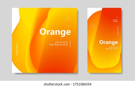 Orange yellow background color for mobile app social media banner story and post. Minimal abstract digital technology poster for music
event, promotion, special offer and business vector illustration