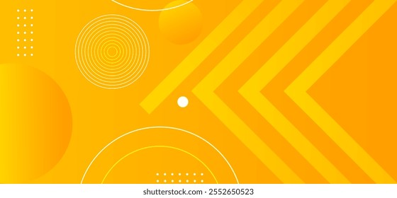 Orange und gelber Hintergrund mit geometrischen Blasen und abstrakten Farbverlauf Linien Muster , Banner, Tapete, perfekt für moderne Projekte Korb Tapete, Vektorgrafik.
