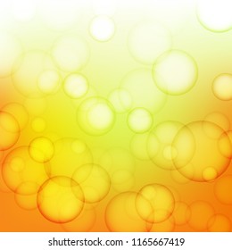 Orange And Yellow Background With Gradient Mesh, Vector Illustration