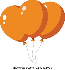 Orange Yellow Balloons vector design