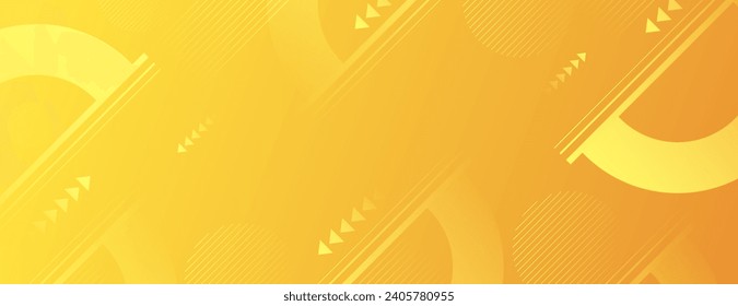 Plantilla de fondo de banner naranja y amarillo. Resumen
