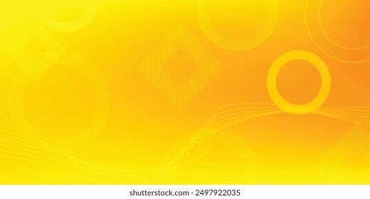 Plantilla de fondo de Anuncio naranja y amarillo, gradación, estilo de efecto de onda, memphis, eps 10