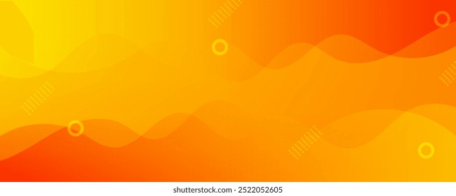 Orange and yellow banner background template, gradation