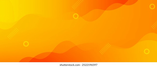 Orange and yellow banner background template, gradation