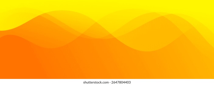 Fondo de Anuncio naranja y amarillo con Formas de ondas, fondo moderno. Vector EPS 10.