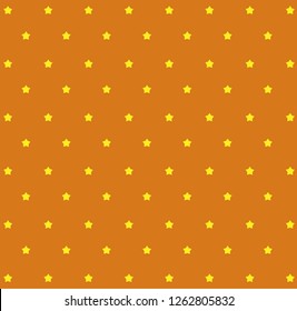 Orange and yellow basic stars pattern vector