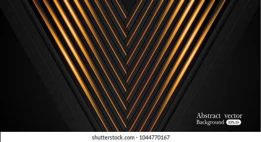 Orange yellow and black Abstract business background.Vector design.