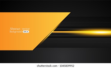 Orange yellow and black Abstract business background.Vector design.