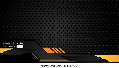Orange yellow and black Abstract business background.Vector design.