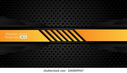 Orange yellow and black Abstract business background.Vector design.
