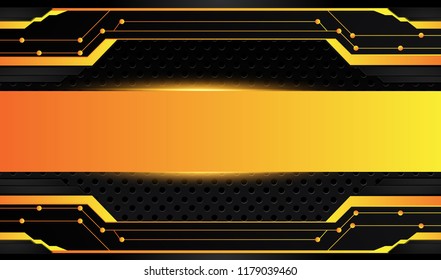 Orange yellow and black Abstract business background.Vector design.