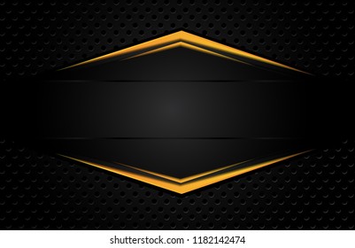 Orange yellow and black Abstract business background.Vector design.