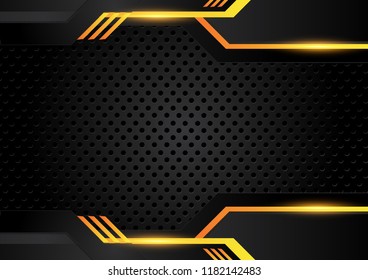 Orange yellow and black Abstract business background.Vector design.