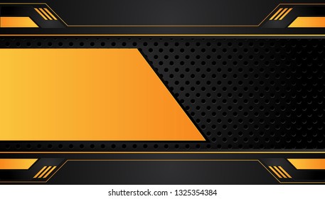 Orange yellow and black Abstract business background.Vector design.
