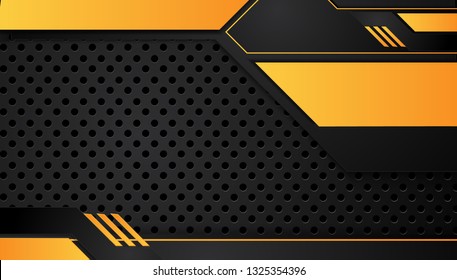Orange yellow and black Abstract business background.Vector design.
