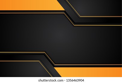 Orange yellow and black Abstract business background.Vector design.