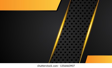 Orange yellow and black Abstract business background.Vector design.