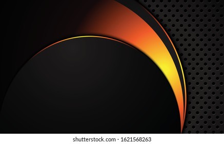 Orange yellow and black Abstract business background.