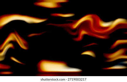 Ardor naranja y amarillo en un lienzo negro profundo. Esta Imagen abstracta transmite energía, calor y movimiento, ideal para marcas audaces, imágenes dramáticas,