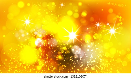 Orange and Yellow Bokeh Lights Background