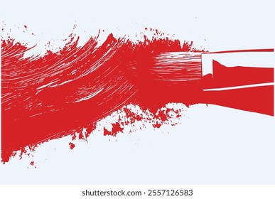 Orange yellow brush stroke isolated on white background. Orange abstract stroke. Colorful oil paint brush stroke
