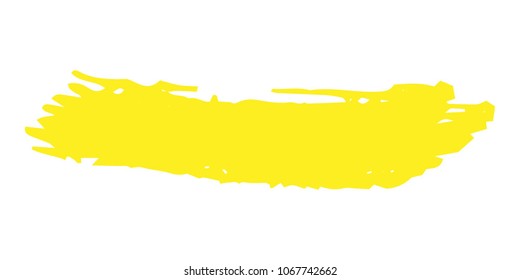 Orange, Yellow Brushes Grunge Paint stripe. Distressed Vector Brush Stroke. Color Modern Textured banner. Dirty Artistic Design Elements. Creative Design Elements. Perfect For Logo, Banner, Icon.
