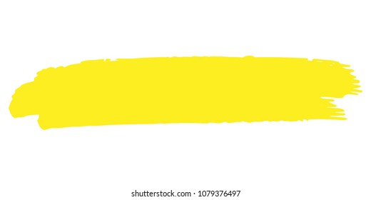 Orange, Yellow Brushes Grunge Paint Stripe. Distressed Vector Brush Stroke. Color Modern Textured Banner. Dirty Artistic Design Elements. Creative Design Elements. Perfect For Logo, Banner, Icon.