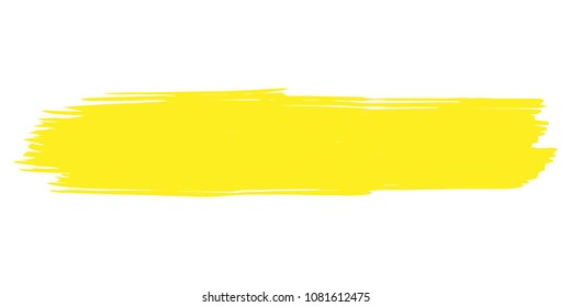 Orange, Yellow Brushes Grunge Paint stripe. Distressed Vector Brush Stroke. Color Modern Textured banner. Dirty Artistic Design Elements. Creative Design Elements. Perfect For Logo, Banner, Icon.