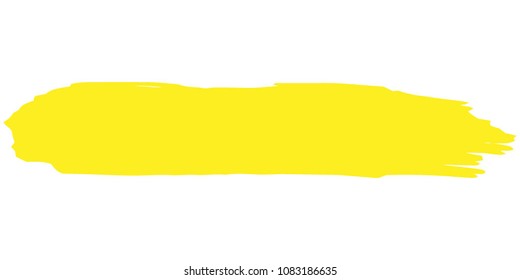 Orange, Yellow Brushes Grunge Paint stripe. Distressed Vector Brush Stroke. Color Modern Textured banner. Dirty Artistic Design Elements. Creative Design Elements. Perfect For Logo, Banner, Icon.