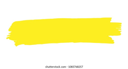 Orange, Yellow Brushes Grunge Paint stripe. Distressed Vector Brush Stroke. Color Modern Textured banner. Dirty Artistic Design Elements. Creative Design Elements. Perfect For Logo, Banner, Icon.
