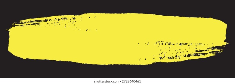 Naranja, Amarillo Pinceles Grunge Paint stripe. Carrera de cepillo de Vector afligido. Color Anuncio texturizado moderno. Elementos de diseño artísticos sucios. Elementos de diseño creativos. Perfecto Para El Logotipo, Anuncio, Icono. Eps10