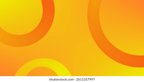 Orange and yellow Circular abstract background with circles. Vector illustration Cover design