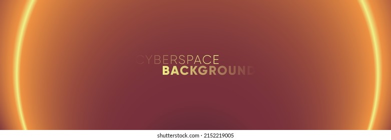 Orange yellow circular neon gradient abstract banner background.
