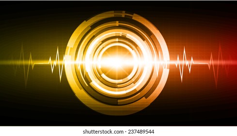 orange yellow color pulse Light Abstract Technology pixels background for computer graphic website and internet, 