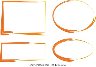 Naranja Amarillo Colorido Patrón abstracto Marcos Formas colección