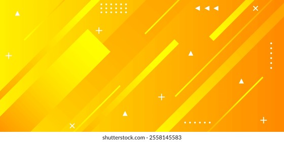 Orange and yellow colour abstract gradient background with diagonal shapes lines and dynamic shapes composition  and abstract lines pattern vector illustration .