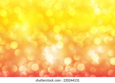 orange yellow Defocused Light, Flickering Lights, Vector abstract festive background with bokeh defocused lights. 