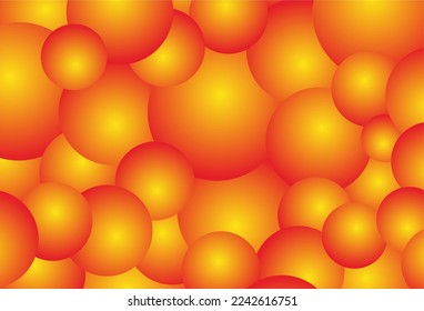 orange yellow gradient abstract background with spheres