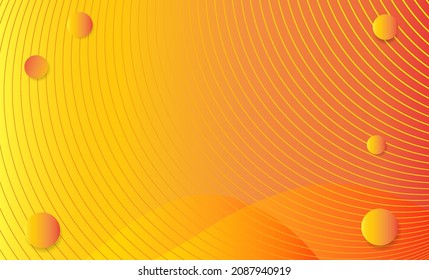 Orange yellow gradient background with curved lines. great for banners, flyers and themes