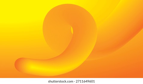 Fondo abstracto de onda fluida de gradiente amarillo anaranjado