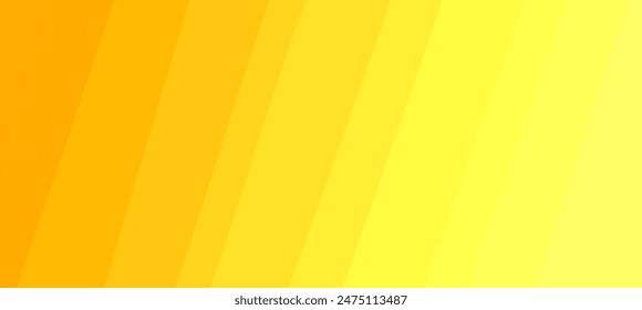 Orange and yellow gradient sunny stripes background. Abstract Yellow Background With 3d line Modern Concept. Minimal Poster. Background For Banner, Web, Cover, Billboard, Social Media, Landing Page
  