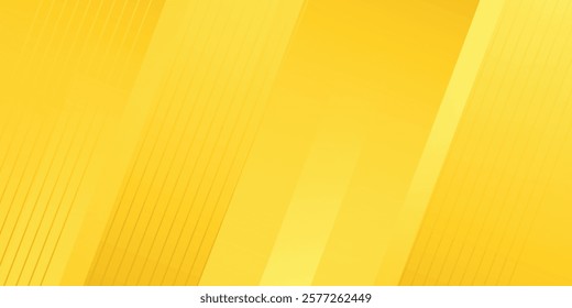 Orange and yellow gradient sunny stripes background. Abstract Yellow Background With 3d line Modern Concept. Minimal Poster. Background For Banner, Web, Cover, Billboard, Social Media, Landing Page