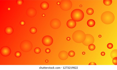 Orange and yellow gradient vector background with dots/ bubbles all over 