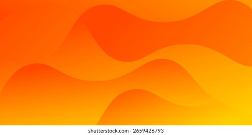 Orange Yellow Gradient Wavy Abstract Background