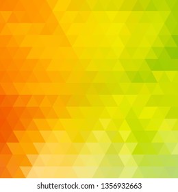 orange, yellow and green abstract triangle background 