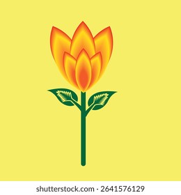 Orange yellow and green color floral luxurious background design vector art 